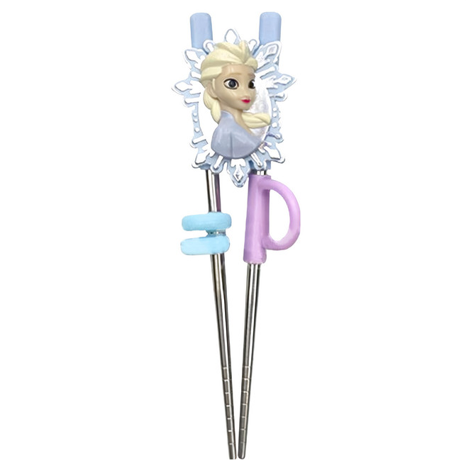 FROZEN 冰雪奇緣 迪士尼Disney 立體不鏽鋼學習筷 17cm, 艾莎, 1雙
