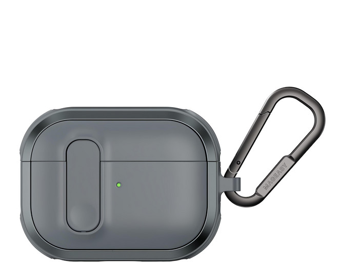 MAGEASY Odyssey 抗衝擊磁扣耳機殼 AirPods Pro 1/2適用, 單一型號, 金屬灰藍, 1個