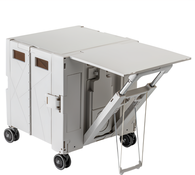 VENDICT 多功能折疊式推車/摺疊桌, 象牙灰, 1個