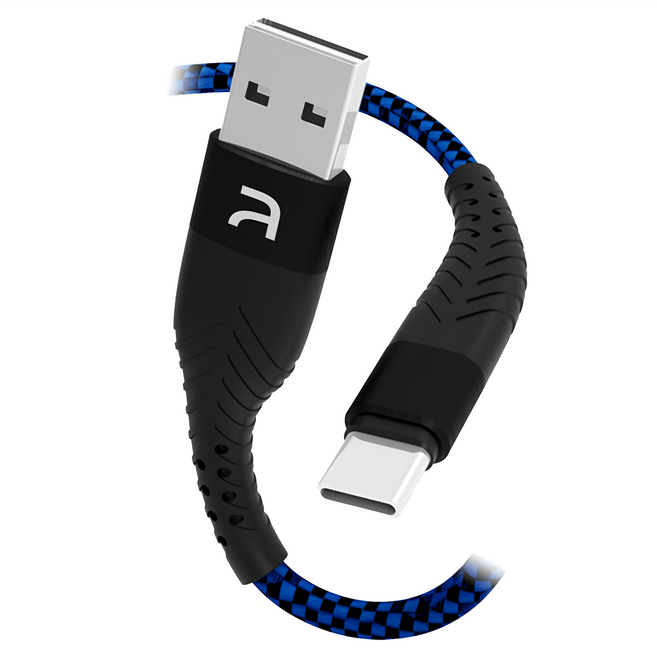 ATake USB to Type-C 雙面盲插充電傳輸線 3A快充線 QC快充, 1m, 海洋藍, 1條