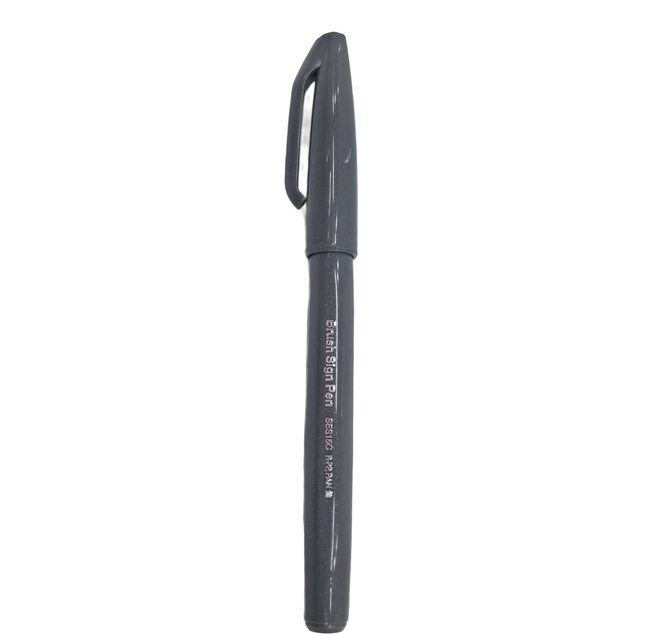 Pentel 飛龍文具 柔繪筆 SES15C-N 灰色 10支, 1色, 1盒