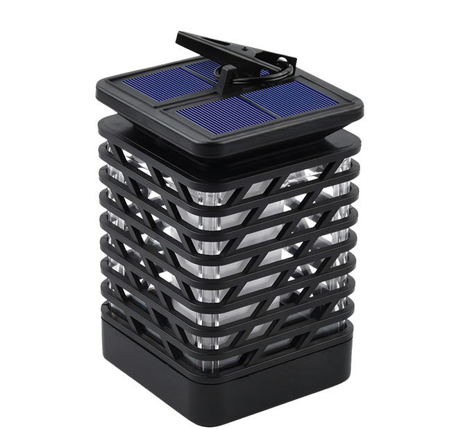 太陽能LED仿火焰草坪燈 長方形, 黑色, 1個