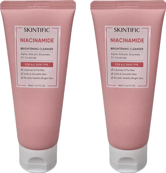 Skintific 菸鹼醯胺洗面乳, 80ml, 2條
