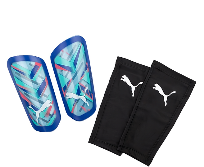 PUMA ULTRA Flex護脛 03087111, 藍色 + 黑色, 1雙