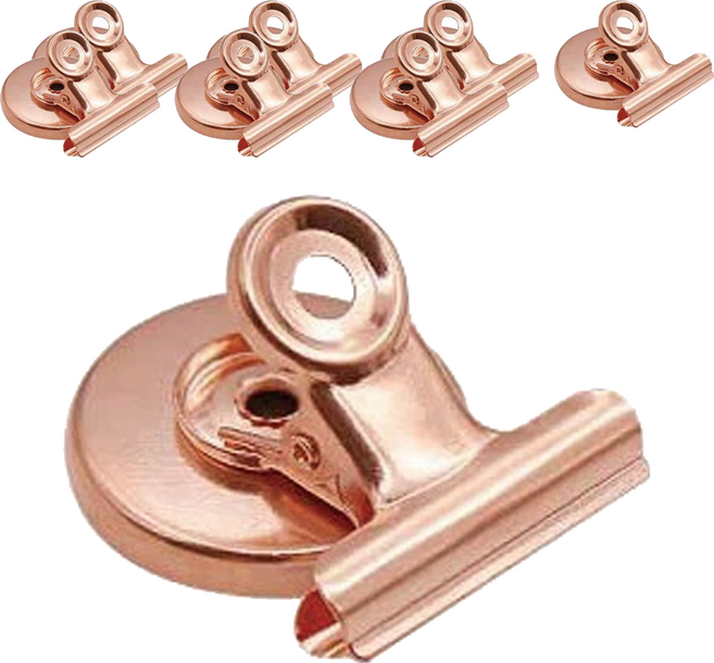 小麥購物 冰箱磁鐵夾 G245 14g 8個, 玫瑰金