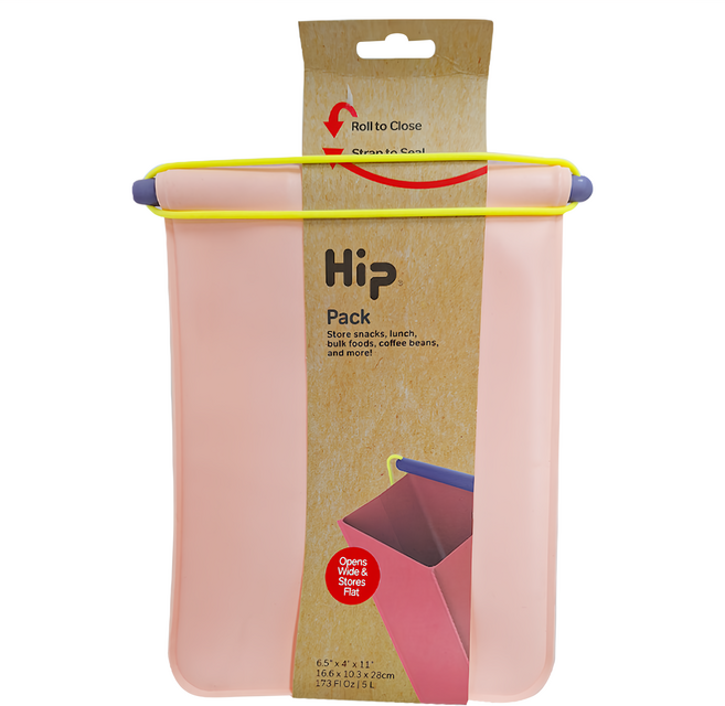 Hip 果凍隨手袋(大) - 100%矽膠 27x10x19公分, 珊瑚粉, 1個