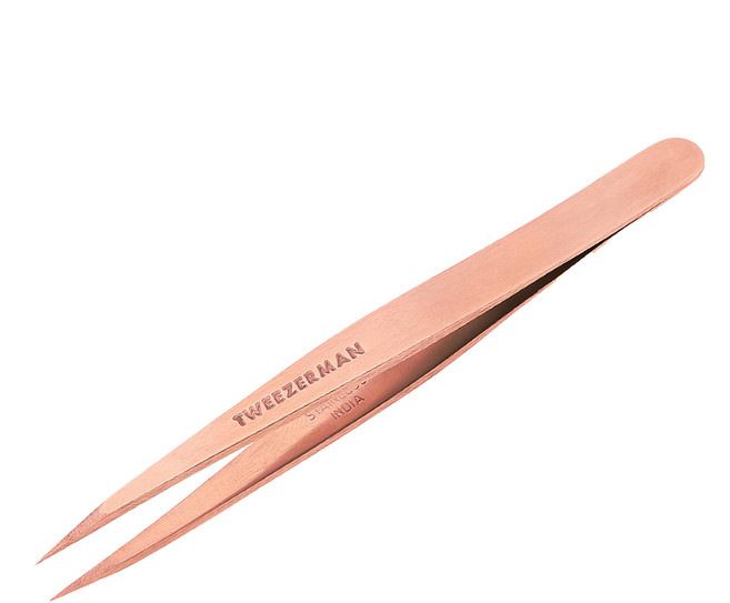 TWEEZERMAN 專業尖頭鑷 10cm, 玫瑰金, 1支