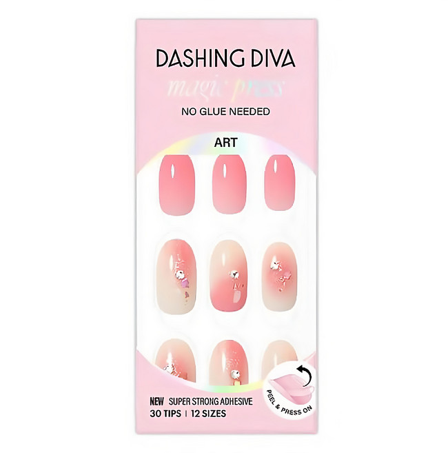 DASHING DIVA 台灣公司貨 薄型經典美甲片 MJP45053OL, 粉亮閃紅, 1組