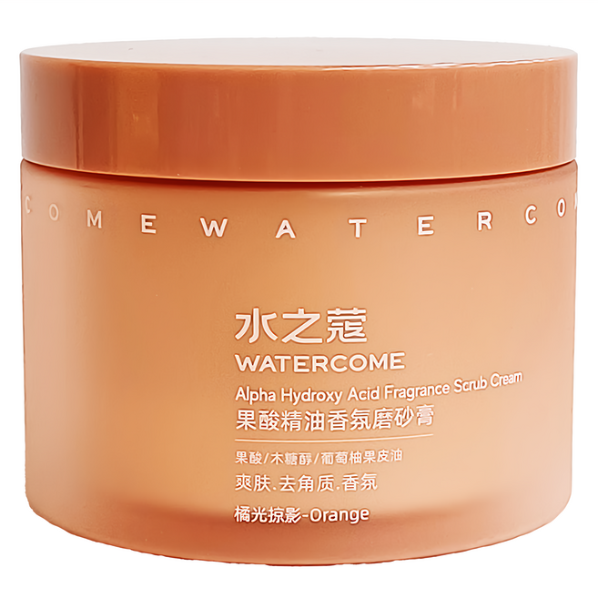 WATERCOME 水之蔻 果酸精油香氛磨砂膏 溫和去角質, 200g, 1罐