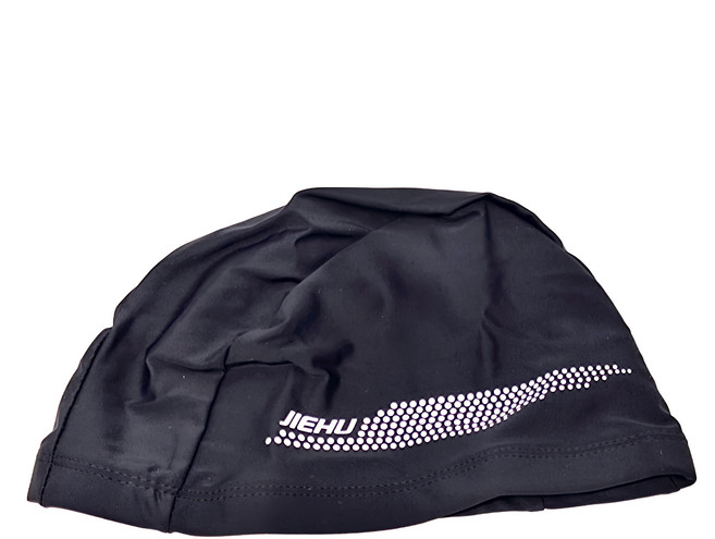 JIEHU 捷虎 萊卡泳帽, 黑色, 1個