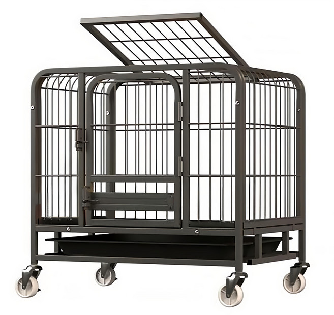 超大自由空間貓籠別墅, 黑色, 1個