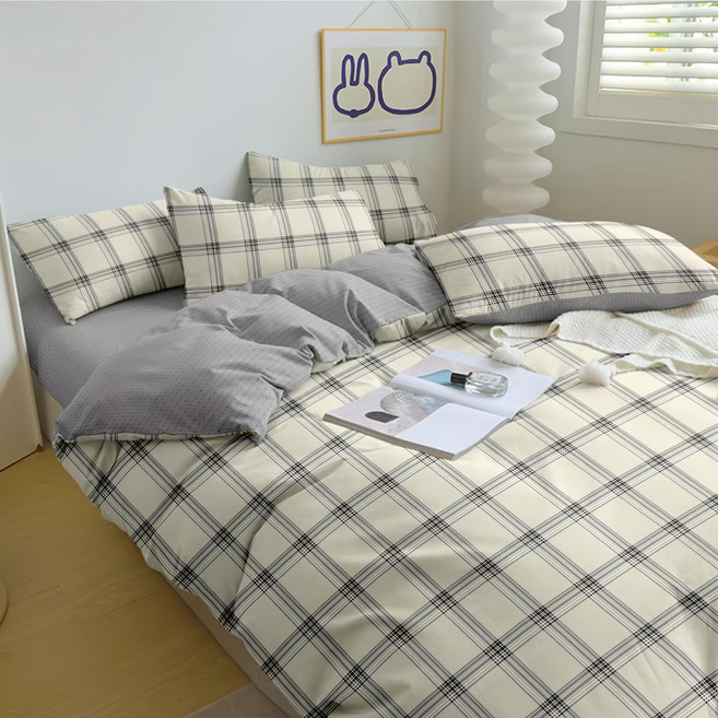 A-ONE 台灣製 雪紡棉雙人床包枕套三件組