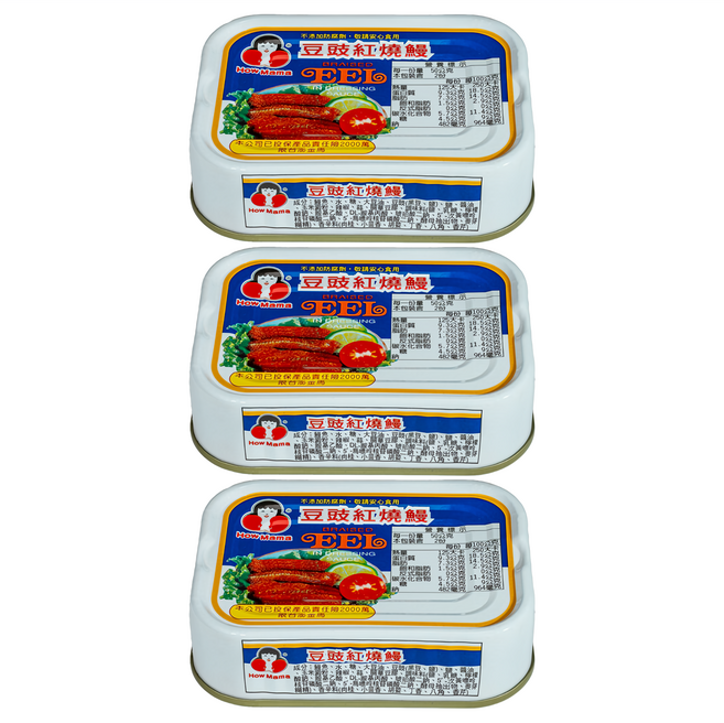 東和食品 How Mama 豆豉紅燒鰻罐頭, 100g, 3罐