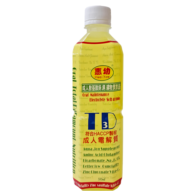 Hwei Yow 惠幼 成人電TD3飲品, 500ml, 1瓶