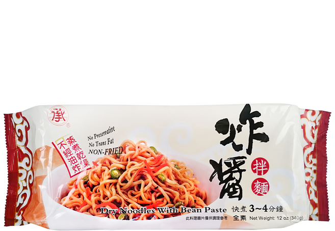 承昌食品 炸醬乾拌麵 純素 85g, 4入