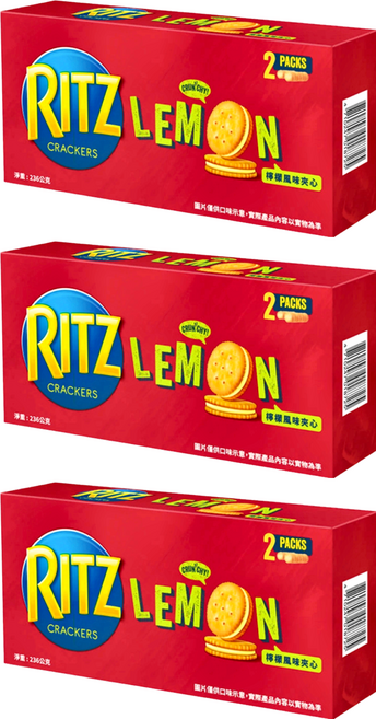 RITZ 麗滋 三明治餅乾 檸檬風味夾心, 236g, 3盒