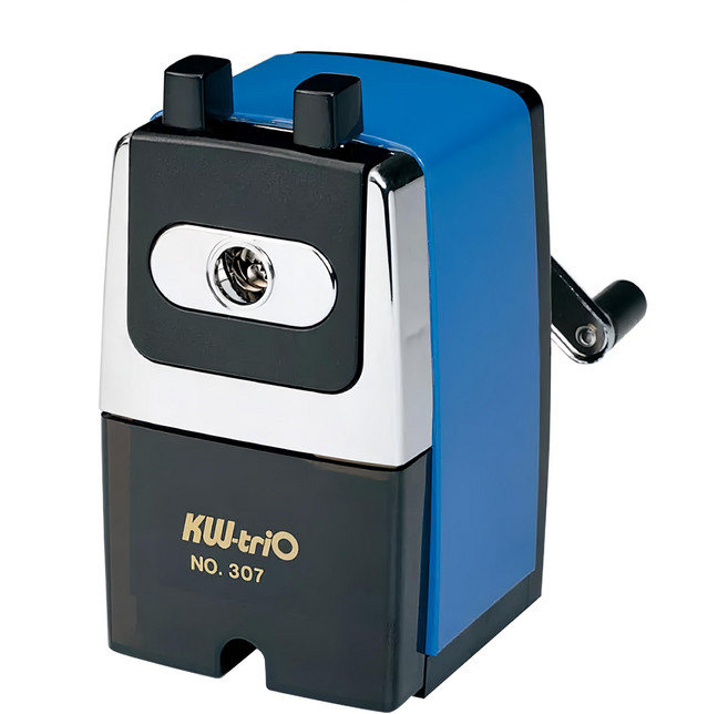 KW-triO 堡勝企業 鐵殼事務用削筆機 刀芯堅固 簡約外觀 全金屬機身, 藍色, 1個