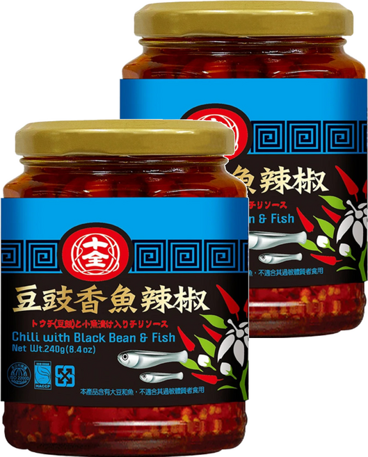 十全 豆豉香魚辣椒, 240g, 2罐