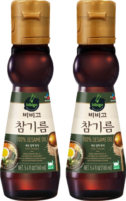 CJ bibigo 芝麻油 160ml 100% 冷壓榨取, 2罐
