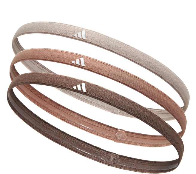 adidas 愛迪達 止滑運動髮帶3件組 ADAC-16205, 燕麥棕 + 焦糖棕 + 可可棕, 1組