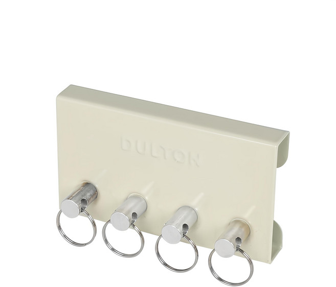 DULTON 壁掛式磁吸鑰匙收納盤 68 x 105 x 30mm, 象牙白, 1個