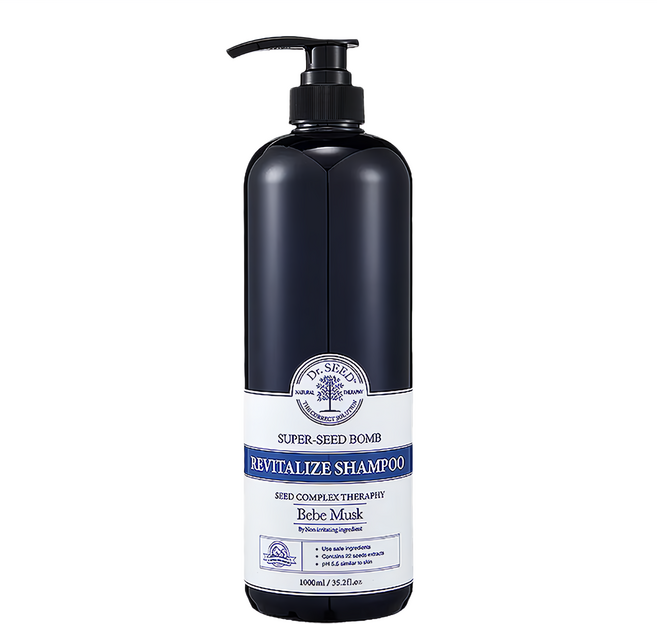 Dr.SEED 柔敏香氛洗髮精 寶寶香 含印加果油/燕麥/黑豆成分 保濕鎖水 給予髮絲充足營養, 1L, 1瓶