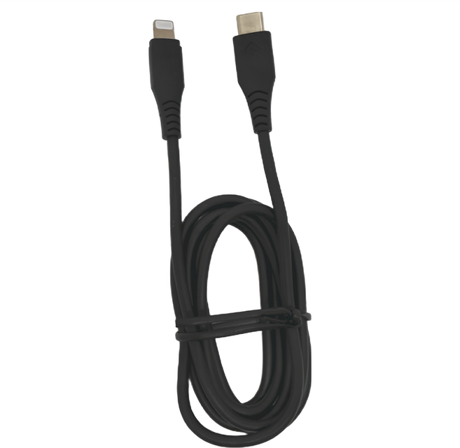 NOVOO 快速傳輸線 Type C - Lightning PD 60W MFi認證, 1.2m, 惡魔黑, 1條