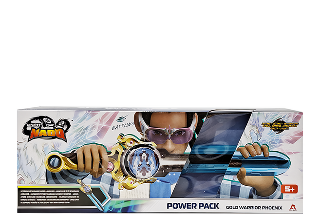 ALPHA GROUP 奧飛娛樂 INFINITY NADO 戰鬥競技系列 Set - 黃金戰士鳳凰, 1盒, 金剛鳳凰 黃色 + 藍色