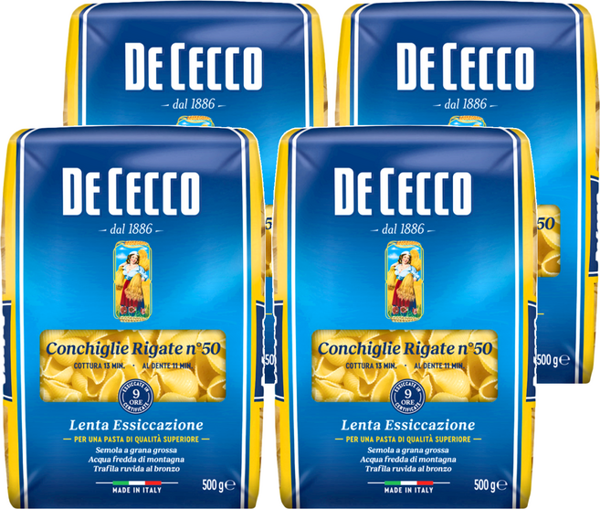 DE CECCO 得科 貝殼麵 N.50, 500g, 4包