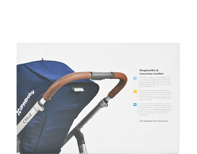 UPPAbaby CRUZ皮革手把套, 淺咖, 1個