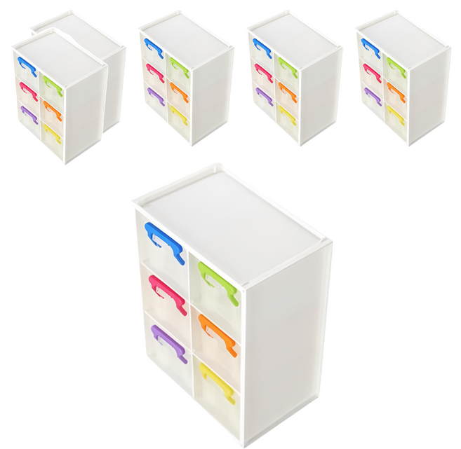 KEYWAY 聯府 小嬌點連結盒6入組 2L, 小嬌點 白色, 1組