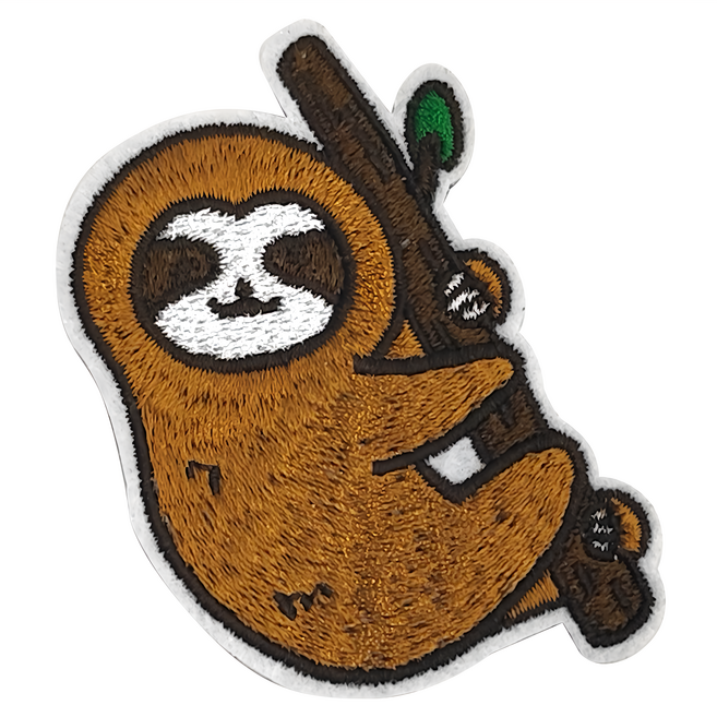 Hi 你好 刺繡貼紙, 樹懶, 1張