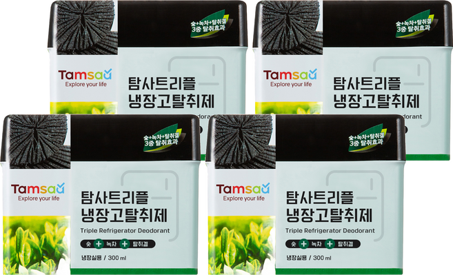 Tamsaa 冰箱除臭劑, 300ml, 4個