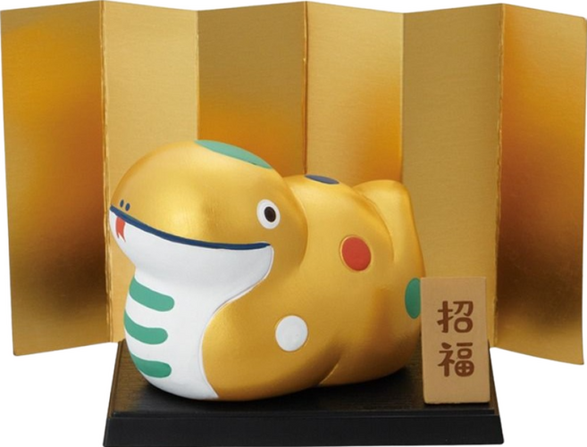 Concombre Decole 金蛇生肖擺飾 樹脂材質, 金