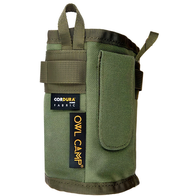 OWL CAMP 折疊椅杯架 1000D尼龍 尺寸10cmx10cmx15cm, 軍綠色, 1層, 1個