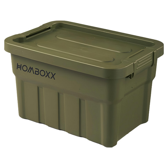 FAmILyLIFE 生活 工業風高荷重收納箱 附蓋 8L, 軍規綠, 1個