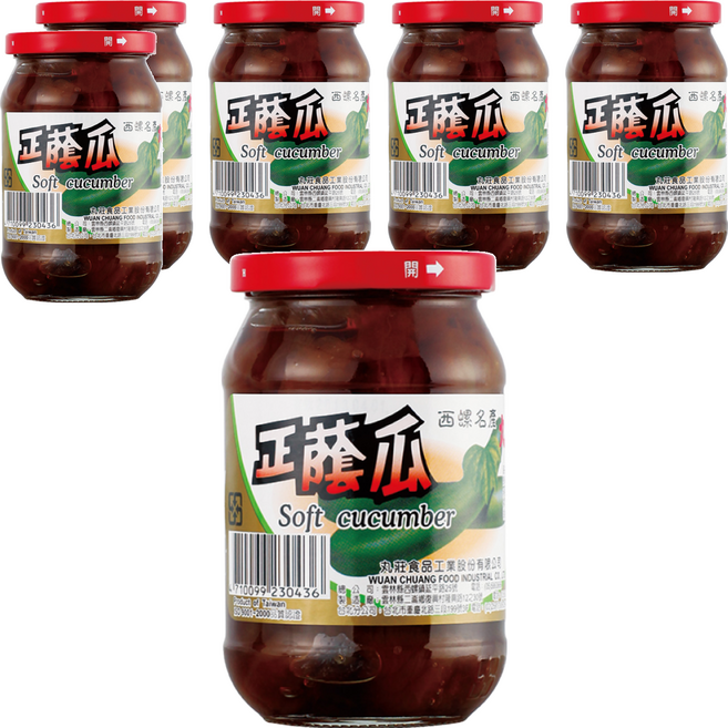 丸莊醬油 正蔭瓜, 380g, 6罐