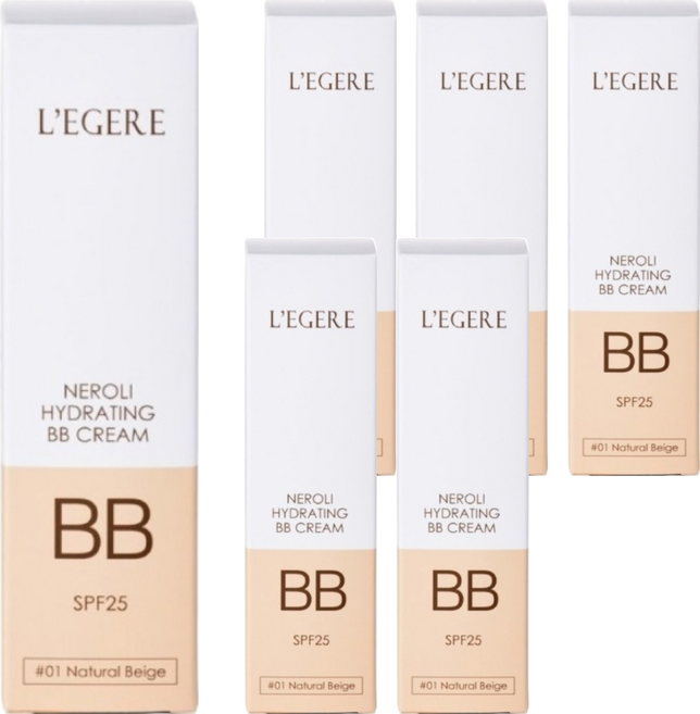 L'EGERE 橙花原液保濕BB霜 SPF25, #01 自然色, 25ml, 6條