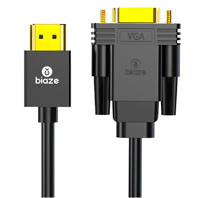 biaze 畢亞茲 HDMI轉VGA線轉換器 高清視頻轉接線, 5m, 1條
