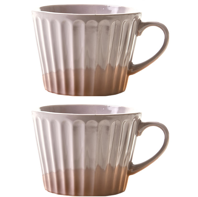 PRELUDE Creamy系列含握柄多用途湯碗 粉色 700毫升, 2個