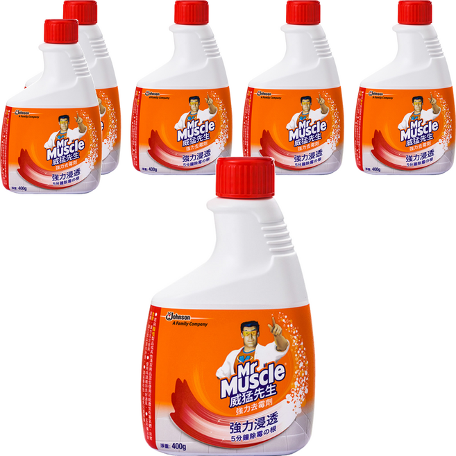 Mr Muscle 威猛先生 強力去霉劑 補充瓶, 400g, 6瓶