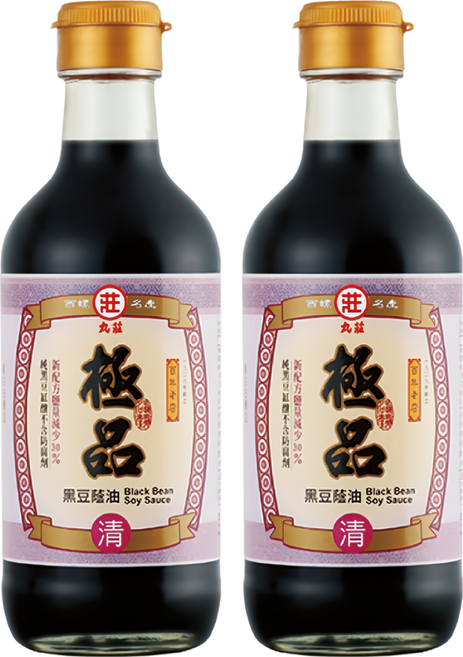 丸莊醬油 極品黑豆蔭油清 台灣契作黑豆 天然釀造 無添加防腐劑, 300ml, 2瓶