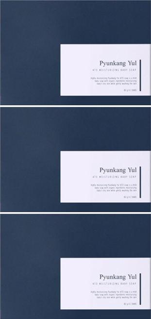 Pyunkang Yul 扁康率 ATO高保濕嬰兒沐浴皂 80g x 2入 有機保濕成分 通過低刺激測驗 舒適的無香味肥皂 水潤清潔, 160g, 3盒