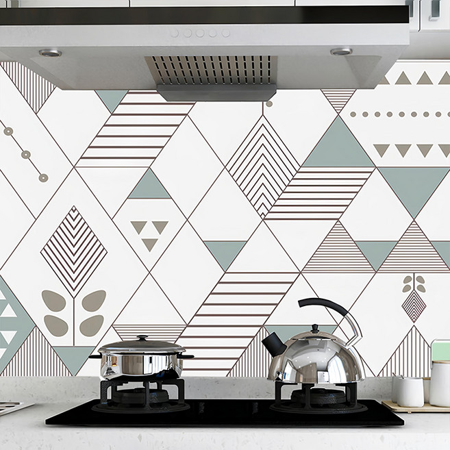 半島良品 炫染廚房防油貼磁磚貼 復古菱形, 1個