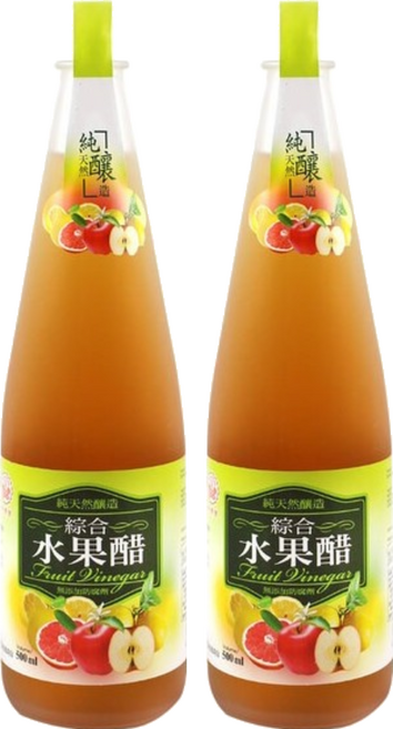 崇德發 綜合水果醋, 500ml, 2瓶