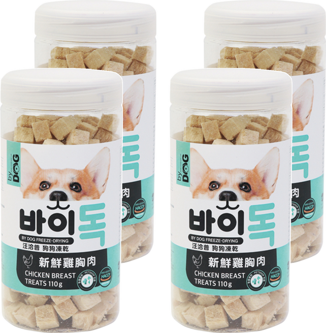 by DOG 狗狗凍乾零食, 110g, 4罐, 新鮮雞胸肉