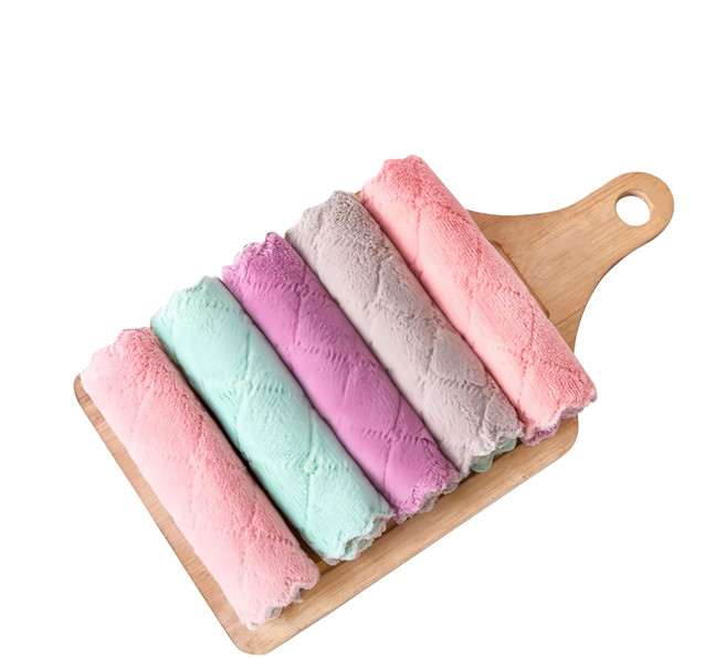 小麥購物 珊瑚絨抹布 G059 正方款 顏色隨機, 20個