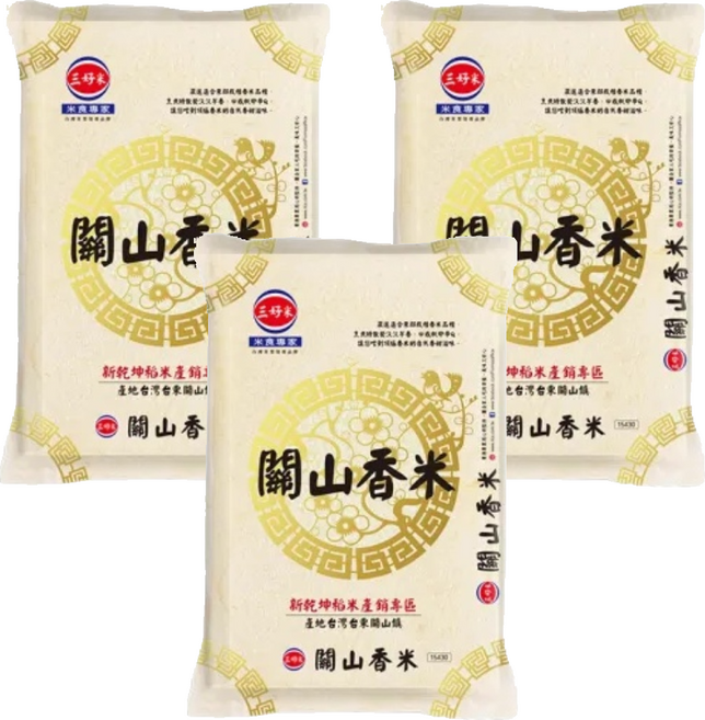 三好米 關山香米, CNS二等, 1.5kg, 3包