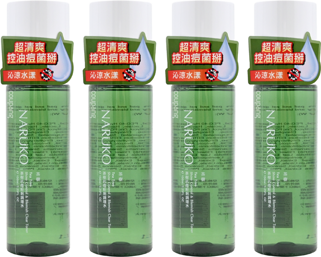 NARUKO 牛爾 台灣公司貨 茶樹抗痘粉刺調理水, 150ml, 4瓶