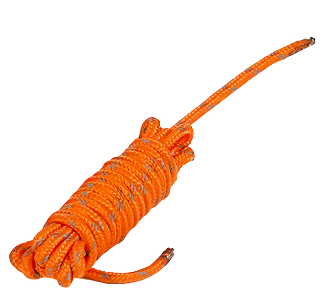 FAmILyLIFE 生活 加粗防滑雙反光營繩 附調節片 單頭 8個, 亮麗橘